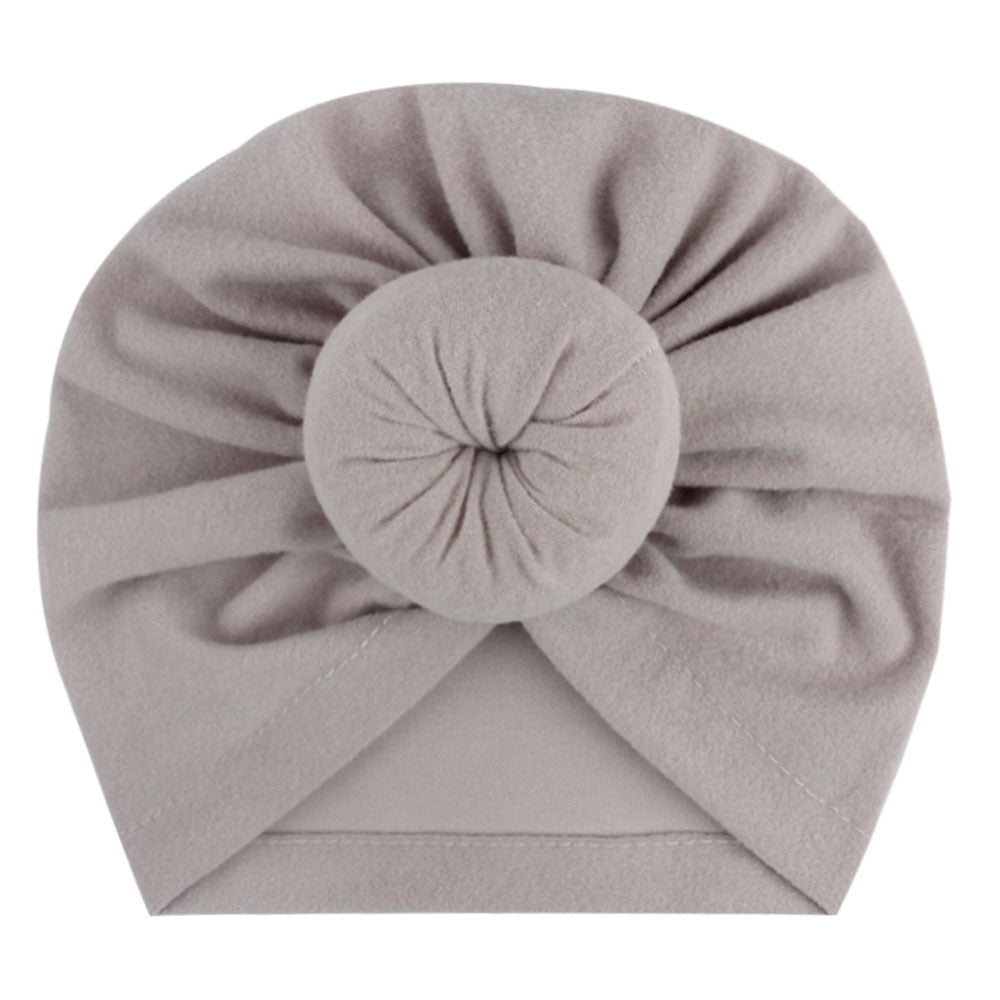 2023 European and American New Baby Products Kidsren's Turban Hat Baby Pure Color Knotted Indian Pullover Hat Amazon