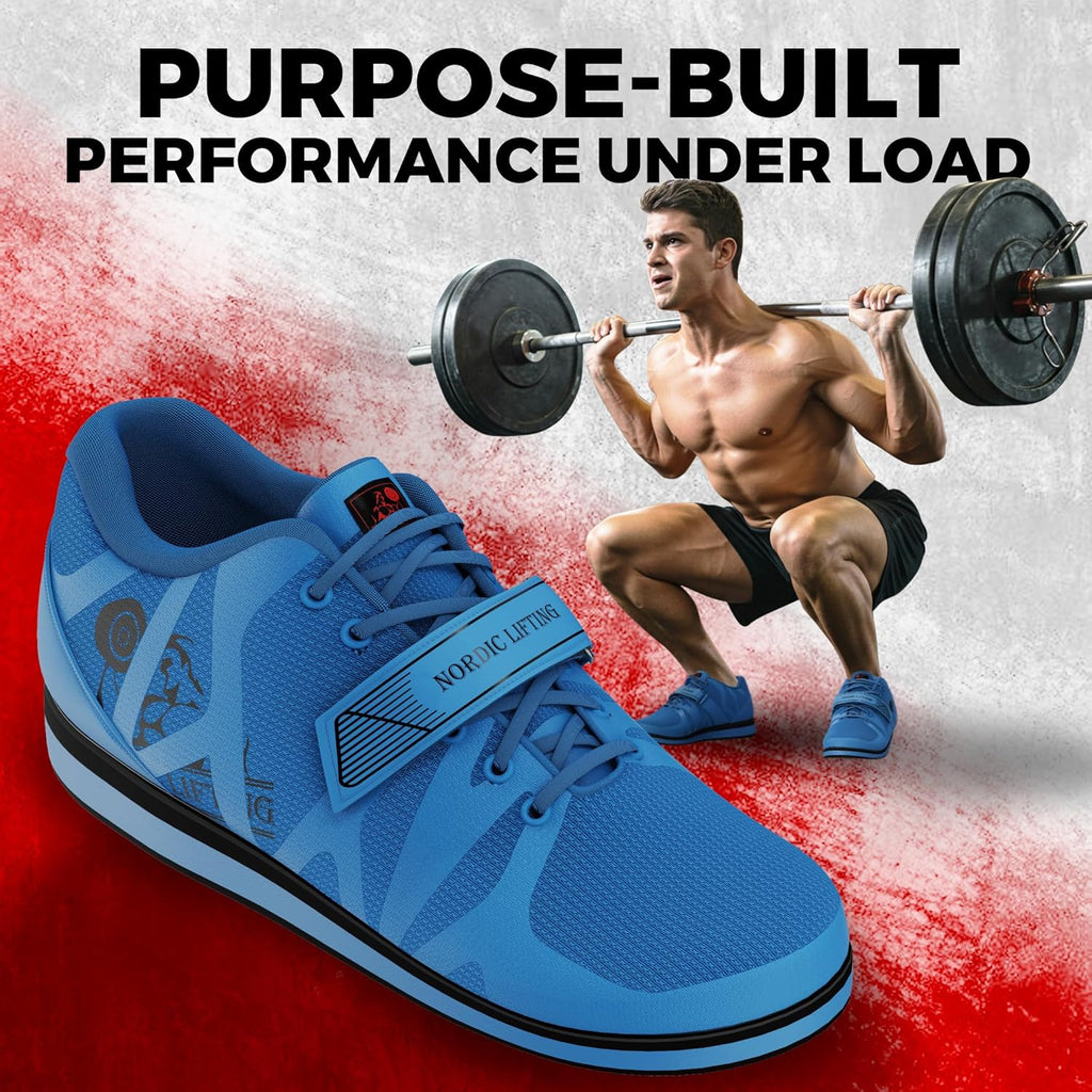 MEGIN Deadlift Shoes - Elevated Heel Gym Footwear for Powerlifting, Weightlifting & Strength Training - Non-Slip Sole Lifting Shoes for Men
