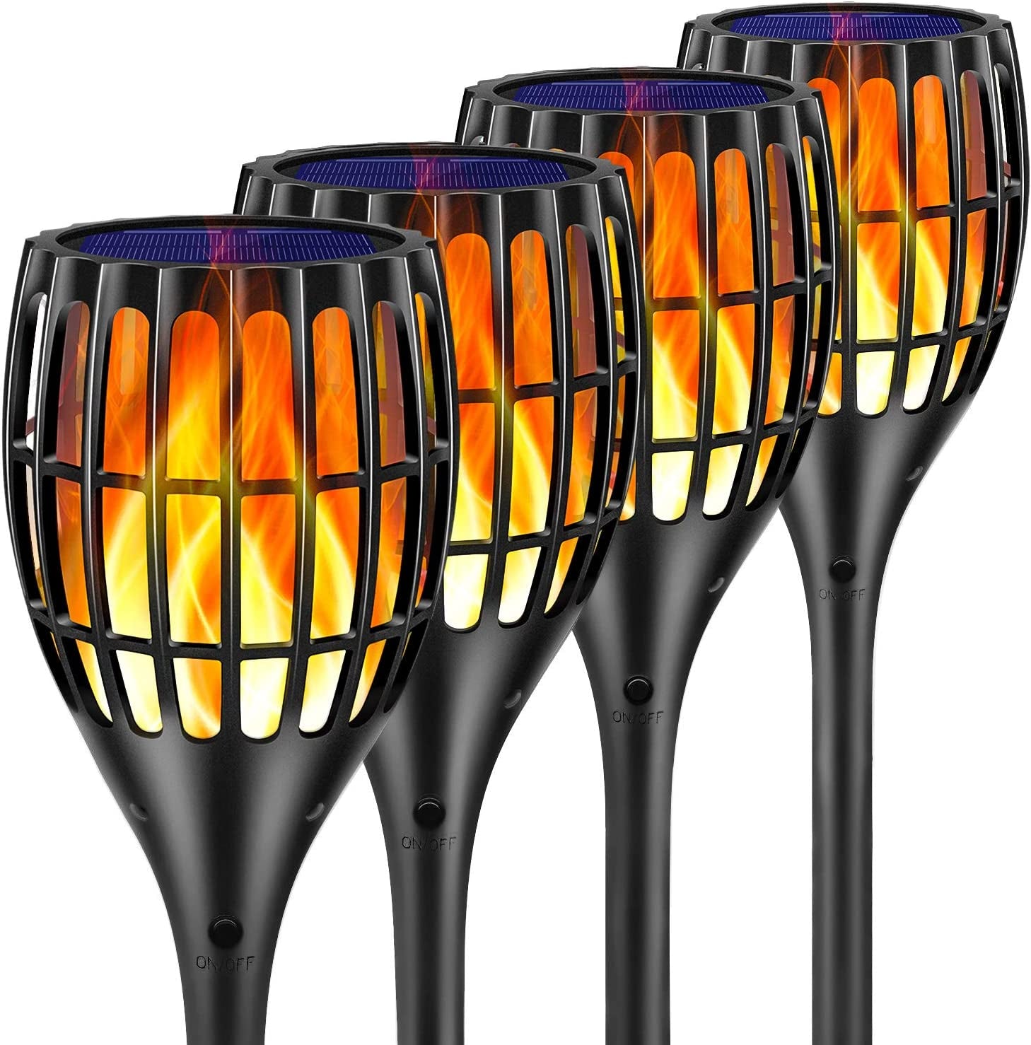 Solar Lights Outdoor 43" Flickering Flame Solar Torch Lights