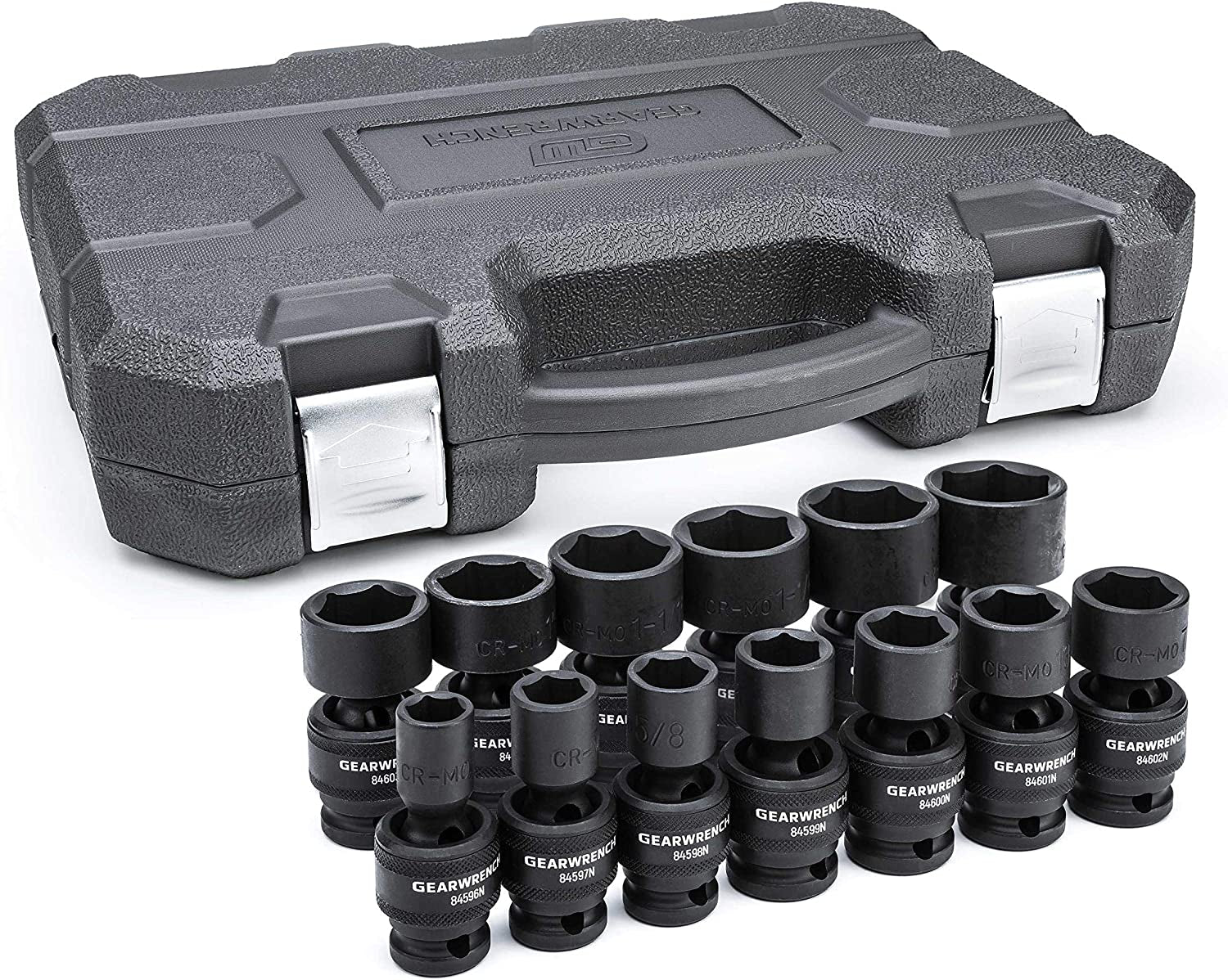 GEARWRENCH 13 Piece 1/2" Dr 6 Pt Universal Impact SAE Socket Set | 84938N