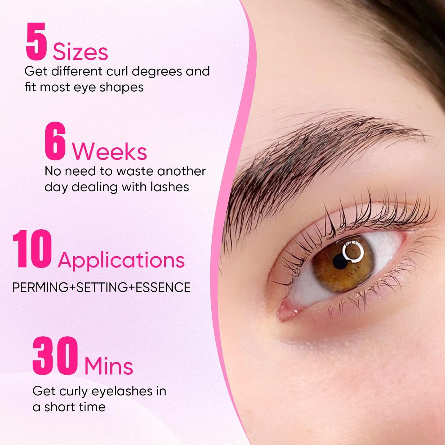 Lash Lift Kit, 30 Pcs Disposable Sachet Fast Lifting DIY at Home