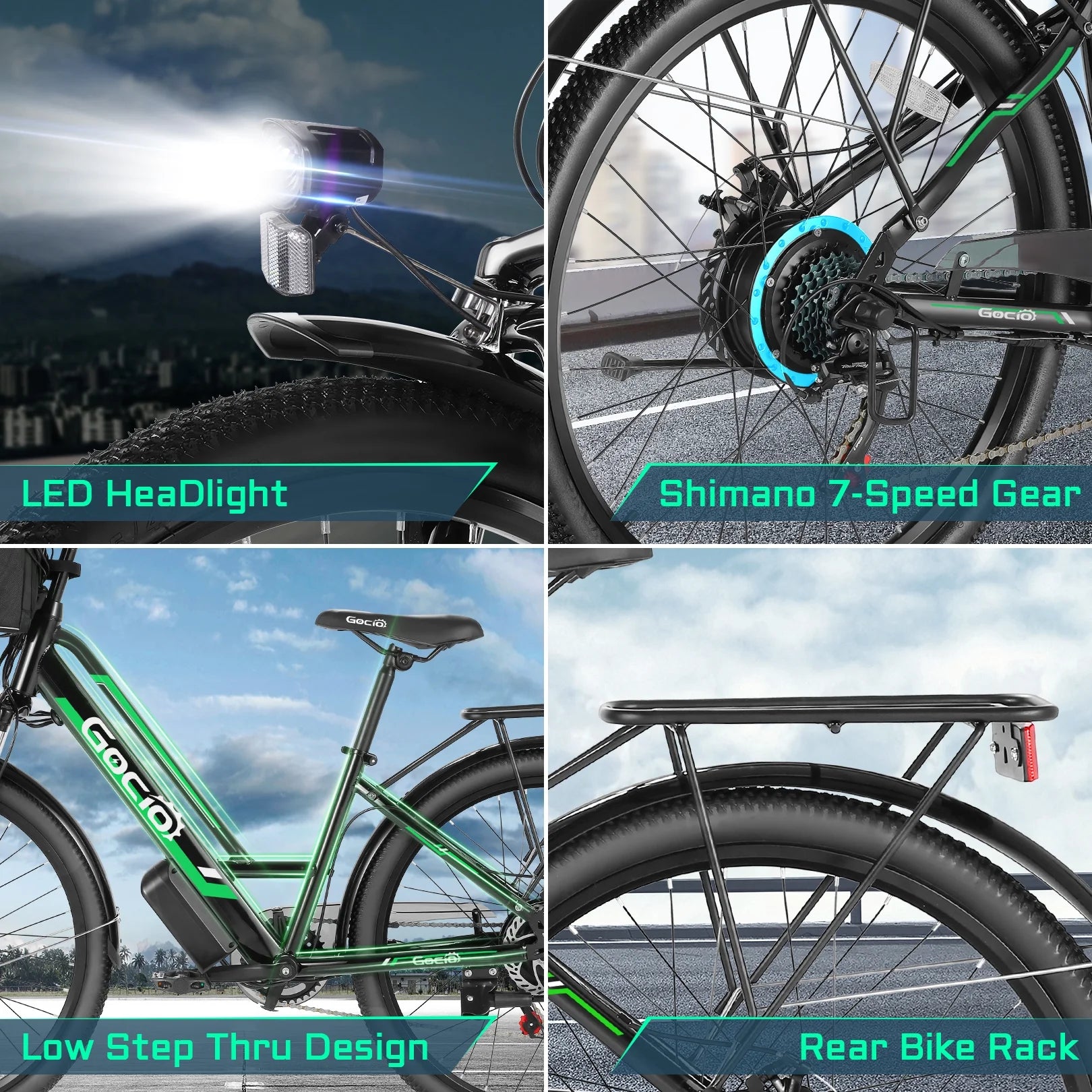 UL2849 Certified 26" Electric Bike for Adults, 750W Peak Motor, 48V 7.8Ah Battery, 19.8 Mph 7-Speed Commuter Ebike with Disc Brakes
