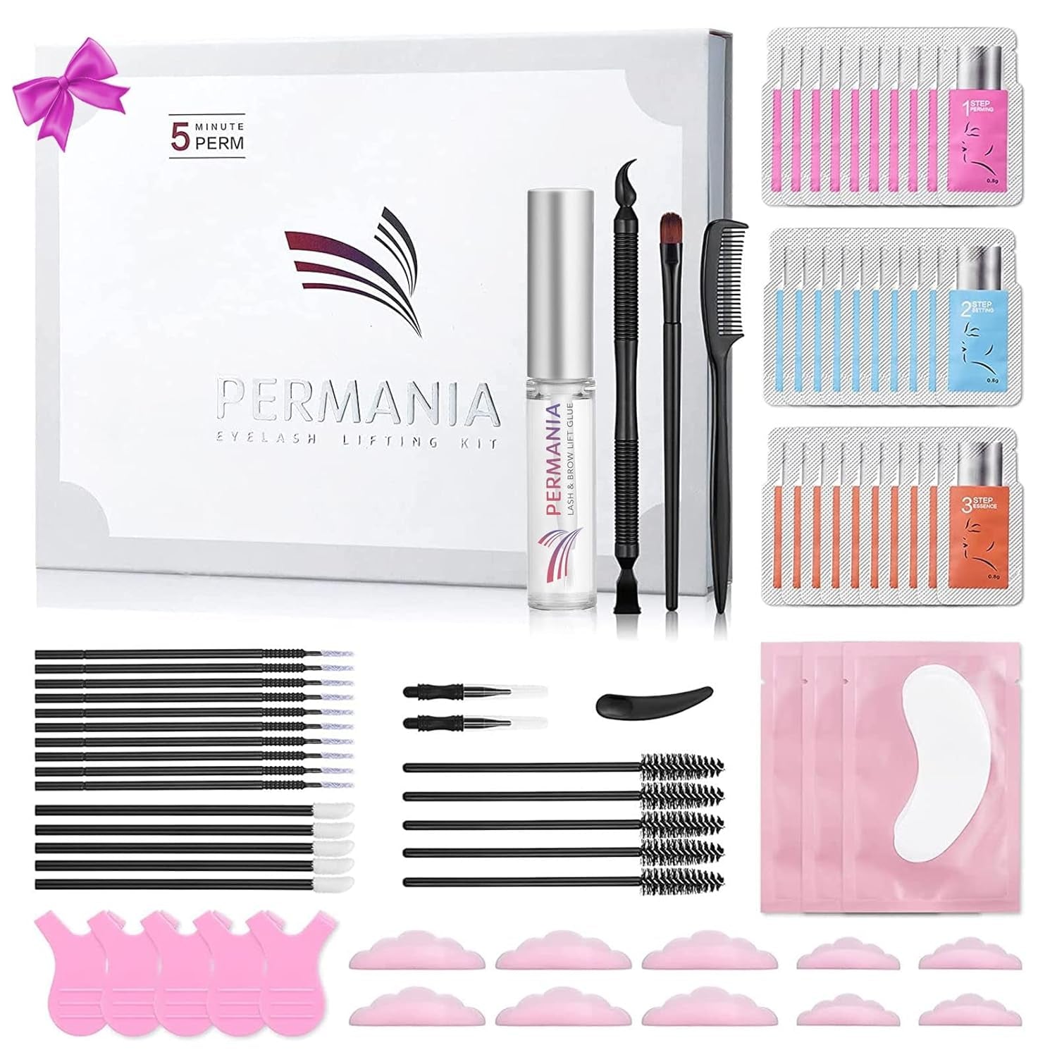 Lash Lift Kit, 30 Pcs Disposable Sachet Fast Lifting DIY at Home