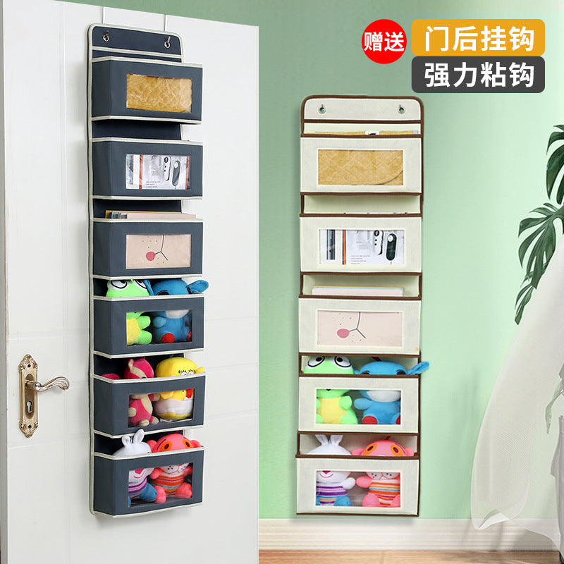 Wall-mounted underwear storage box baby bed children's toy hanging bag home multi-layer door storage hanging bag wholesale