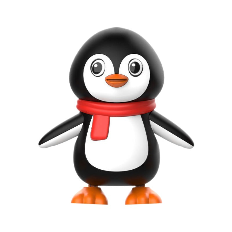 Electric dancing penguin cross-border new products children singing swing light music baby head up training baby toys