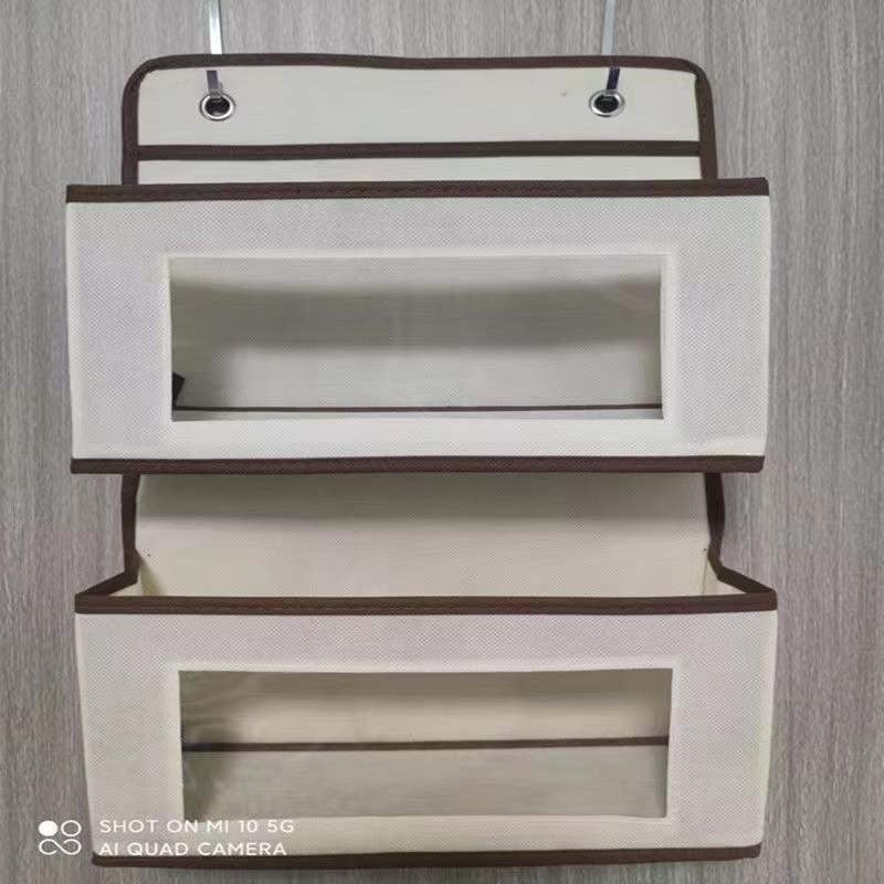 Wall-mounted underwear storage box baby bed children's toy hanging bag home multi-layer door storage hanging bag wholesale