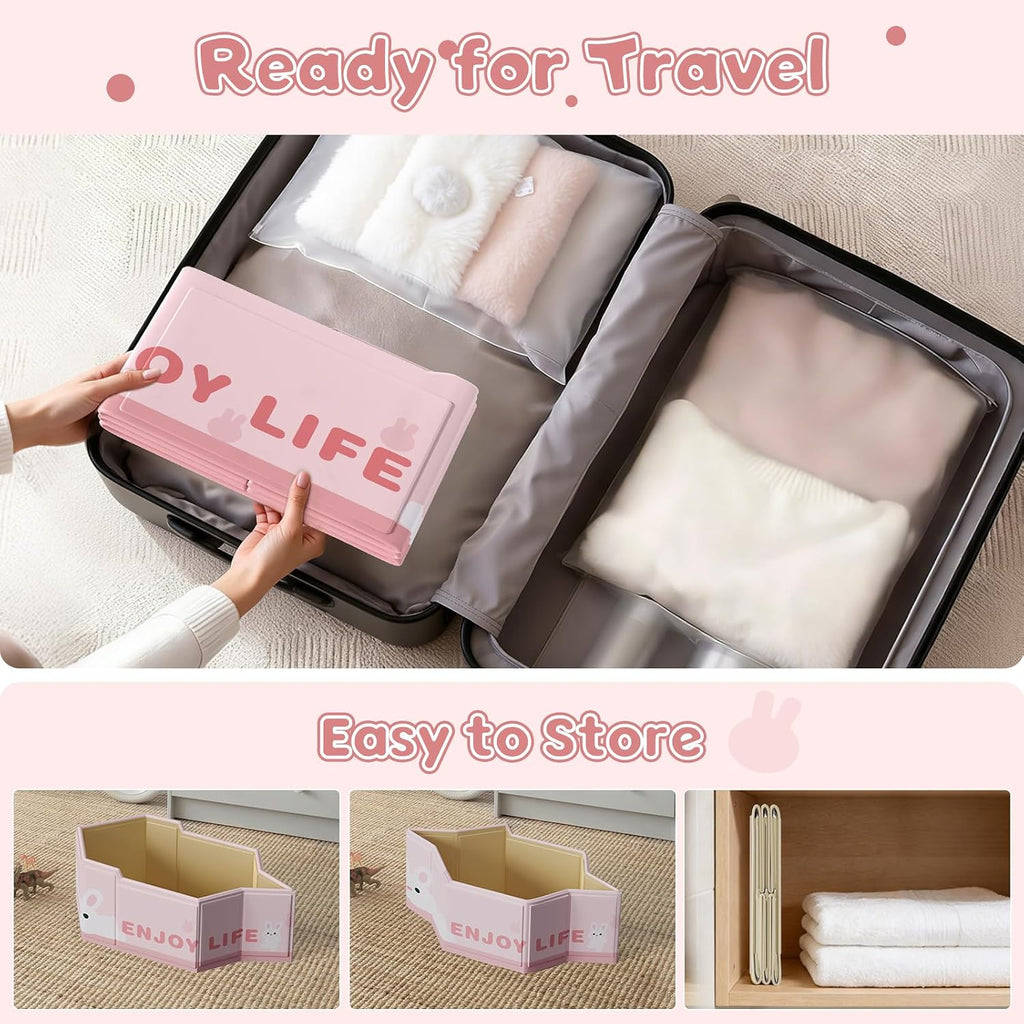 Foldable Baby Bath, Collapsible Baby Bathtub 3M-8Y, Portable Travel Baby Bath Tub with Non-Slip Base, Pop up Folding Newborn Toddler Shower Tub, Space Saving, Pink