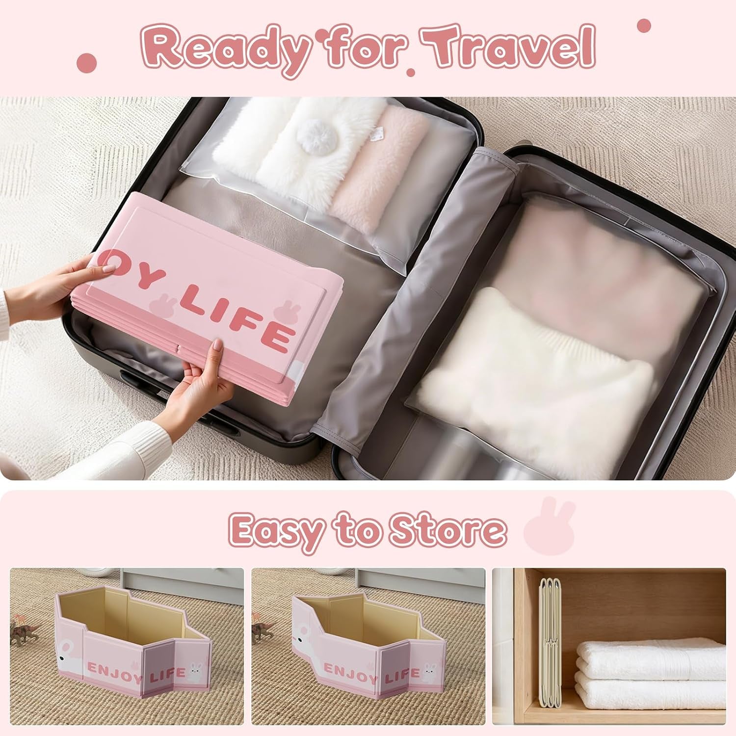Foldable Baby Bath, Collapsible Baby Bathtub 3M-8Y, Portable Travel Baby Bath Tub with Non-Slip Base, Pop up Folding Newborn Toddler Shower Tub, Space Saving, Pink