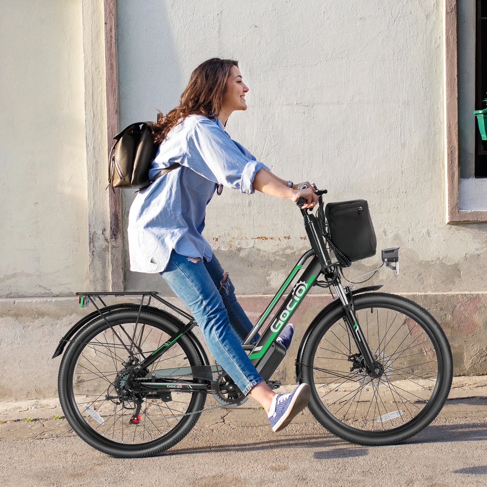 UL2849 Certified 26" Electric Bike for Adults, 750W Peak Motor, 48V 7.8Ah Battery, 19.8 Mph 7-Speed Commuter Ebike with Disc Brakes