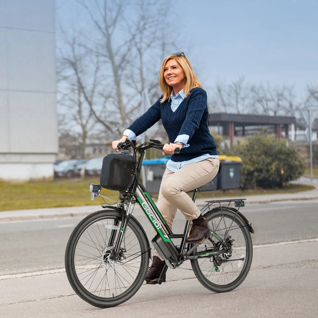 UL2849 Certified 26" Electric Bike for Adults, 750W Peak Motor, 48V 7.8Ah Battery, 19.8 Mph 7-Speed Commuter Ebike with Disc Brakes
