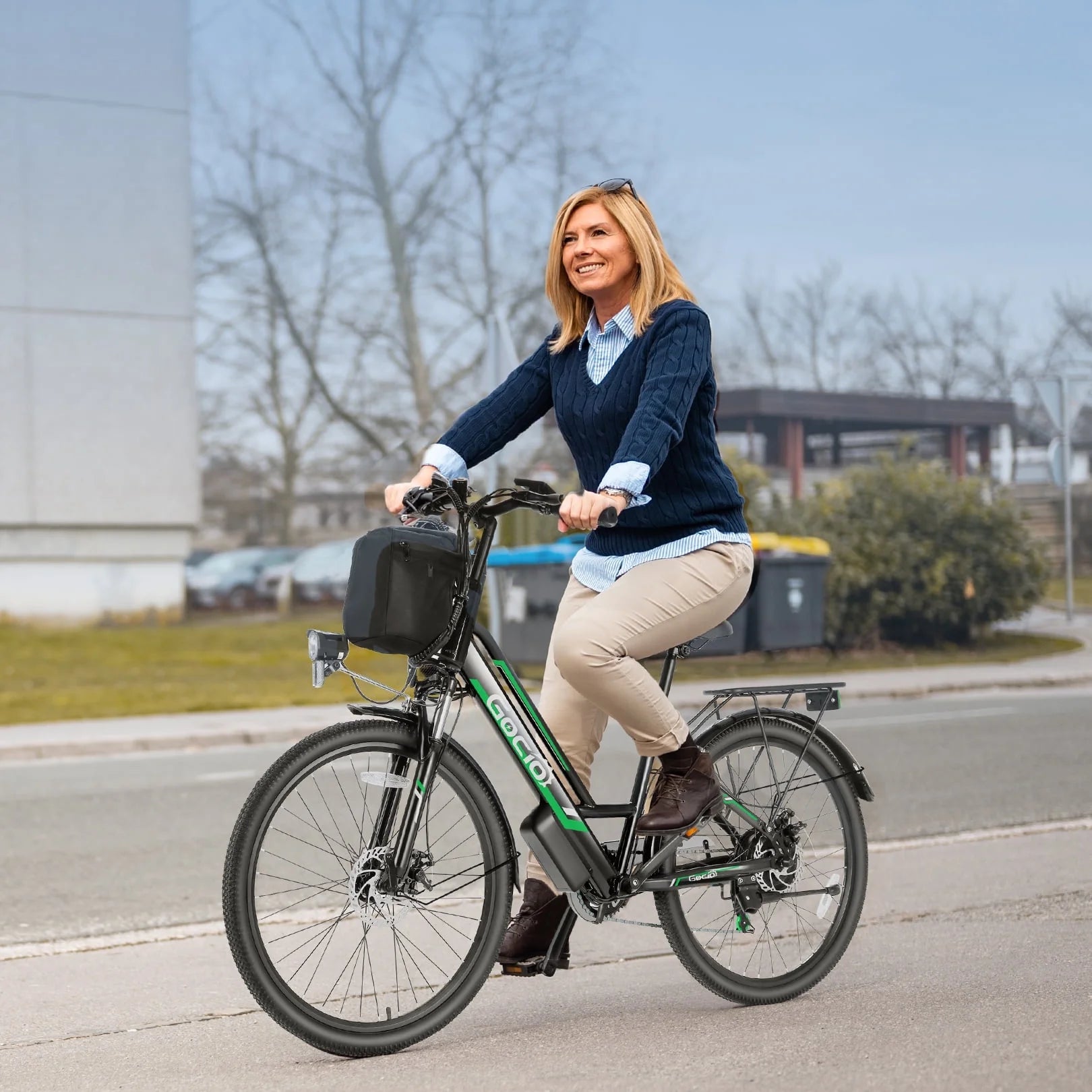 UL2849 Certified 26" Electric Bike for Adults, 750W Peak Motor, 48V 7.8Ah Battery, 19.8 Mph 7-Speed Commuter Ebike with Disc Brakes